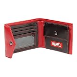 Bioworld Marvel Comics Deadpool Face Tri-Fold portfel, czerwony/czarny (Mw261704Dea) etui na monety, 17 cm, czerwony