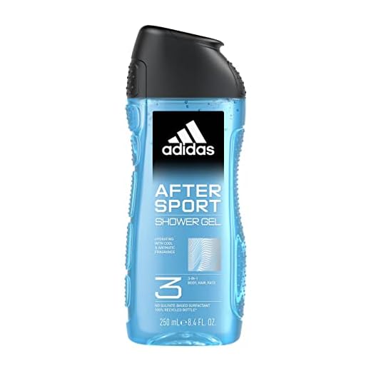 Adidas, After Sport Gel Doccia Bagnoschiuma 3 in 1 per Corpo, Capelli e Viso, Formula Vegana, 250ml