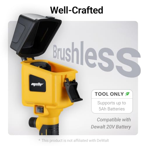 Image of Brushless Stick Water Transfer Pump Compatible with DeWalt 20V MAX Battery (TOOL ONLY), 720 GPH Submersible Pump, 27.5'' Detachable Shaft, 3 /4'' Outlet, 1m Hose, Sediment Filter for Rain Barrel, Pond