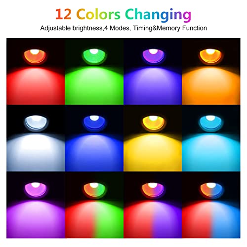 Meikee 15W Rgb Low Voltage Landscape Lights, Rgb Color Changing Landscape Lights Remote Control Garden Pathway Landscape Spotlights For Outdoor #TOP3