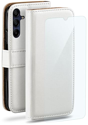 Étui pour Samsung Galaxy A15 moex blanc avec porte-cartes et film écran