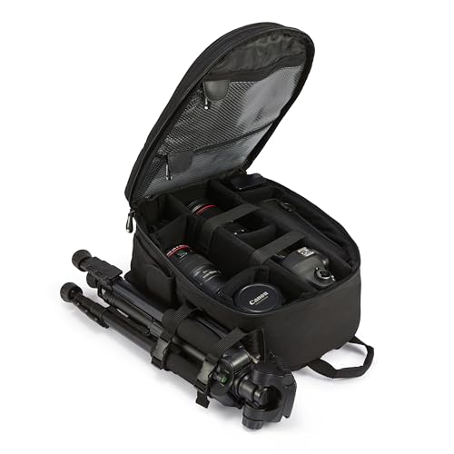 Image of AmazonBasics Backpack for SLR /DSLR Cameras and Accessories - Black