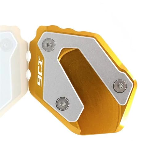 Motorrad Seitenständer Für YAMAHA XJ6 XJ6F XJ6N DIVERSION 2009-2015 Motorrad CNC-Ständerfuß Seitenständerverlängerungspolster Stützplatte Ständer Vergrößern(Gold)