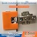 Magnetic Cabinet Hinge Installation Clips with 2mm Precision Positioning and Thickened ABS Construction for Quick Hand Tool Setup in DIY Home Projects(B)