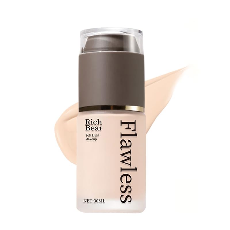 Flawless Soft Light Liquid Foundation Full Coverage Matte Finish Waterproof Long-Lasting 02