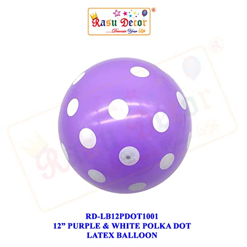 Image of RasuDecor 20 Pieces 12 inch Polka Dot Latex Balloon Blue and White Dot Colorful Balloons, 12 Inch Latex Polka Dots Balloons for Kids Women Men Birthday Easter Engagement Wedding, Halloween Party Supplies Decor #RasuImpex (20Pcs 12 inchPolkaDotBlueWhite)