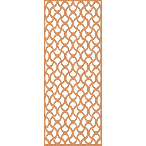 Image of 25 3 /8 inchW x 64 3 /8 inchH x 3 /8 inchT Resort Decorative Fretwork Wood Wall Panels, Cherry