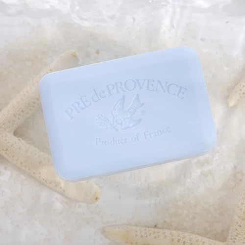 Image of Pre de Provence Artisanal Soap Bar, Enriched with Organic Shea Butter, Natural French Skincare, Quad Milled for Rich Smooth Lather, 8.8 Ounce, Ocean Air