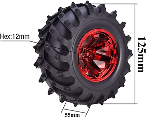 KINGCOO Set di 4 cerchioni in gomma e plastica a 6...