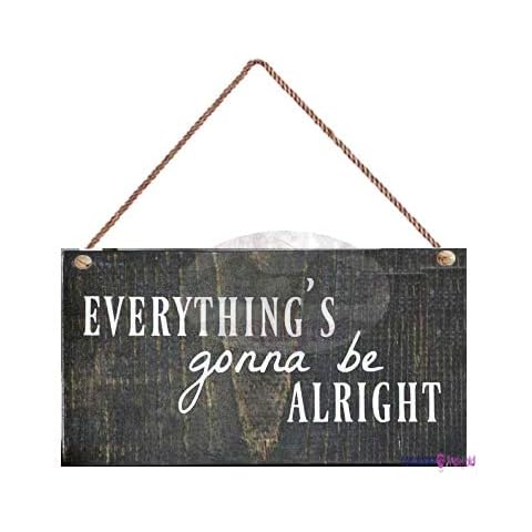 TSOSK New Wooden Signs Everything's Gonna Be Alright Rustic Farmhouse Style Wood Sign,Wall Decoration Wooden Sign 8x12 INCH Funny Gifts for Men and Women Cover