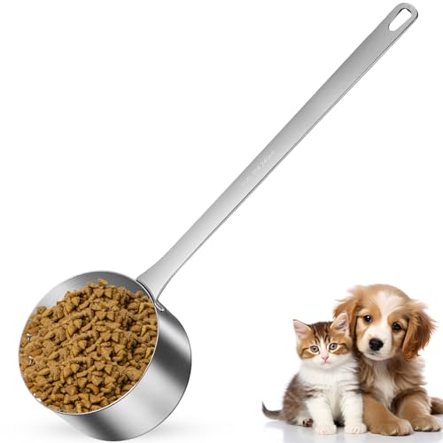 Vaso medidor para comida de perro de acero inoxidable