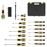 ABN Magnetic Screwdriver Set with Case - 43pc Slotted Hex Flat Torx Phillips Precision Screw Driver and Drill Bit Set