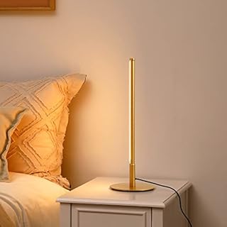 EDISHINE 16.9 in LED Table Lamp, Modern 3 Colors Dimmable Desk Lamp, Touch Lamps Bedside, Minimalist Lighting Design & Touch Controller, Creative Stylish Smart Lamp for Bedroom, Christmas Gifts
