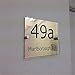 Produktbild Hausnummernschild Acryl Standoff Rechteck Haus Zeichen Plaque Tür Nummer Straße Modern Zeitgenössisch New Build Hausnummer-14 Cm * 20 Cm