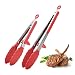 LATTCURE Grillzange 2er Set, Küchenzange, Edelstahl-Kochzangen, hitzebeständige Lebensmittelzange für Barbecue, Salat, Backen, Servieren, Buffet, Ofen, Brot, Nudeln