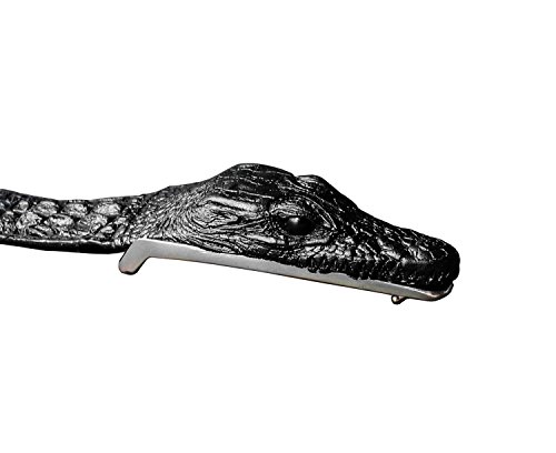 Mens Alligator Crocodile Head Style Biker Cool Belt Waistband Black3