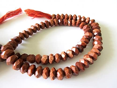 Perles en pierre de soleil AAA de 8mm taillées en rondelle LKBEADS pour haute joaillerie