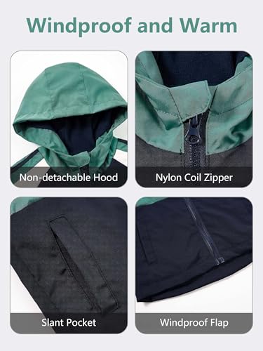Image of Toddler Boy Fall Winter Windbreaker Fleece Jacket