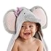 Baby Aspen Splish Splash Elephant Bath Hooded Spa Towel, Gray