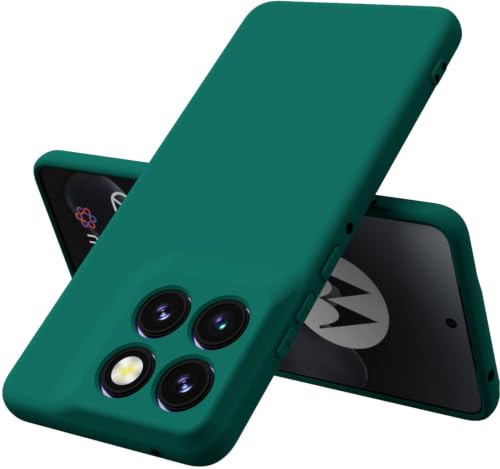 Image of FIRST MART Matte Silicone Back Cover for Motorola Edge 70 - Green