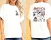 SMQIZR America Turns 250 I Turn 50 Shirt 4th of July 50th V-Neck Shirt Patriotic USA Graphic Tee Unisex White