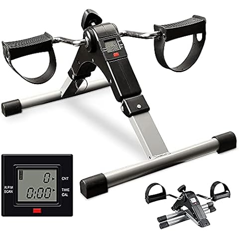 Triclicks Pedal Exerciser Foldable, Mini Exercise Bike with Digital Display For Legs and Arms Cycling Portable Fitness For Exercise and Rehabilitation Training Suitable for Indoor and Outdoor Cover