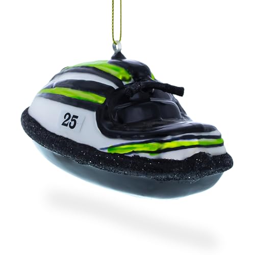 Personal Watercraft Jet Ski Blown Glass Christmas Ornament - Thumbnail 3