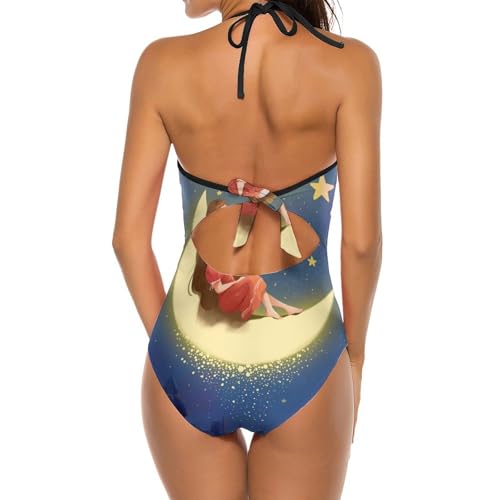Maillot de bain une pièce sur la lune anti chlore et séchage rapide - 2