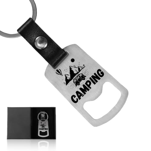 Camping Flaschenöffner Schlüsselanhänger-Camp Lustig Wohnmobil Geschenke Camping Zubehör Gadgets, Wohnwagen Zubehör,Wohnmobil Geschenke für Camp