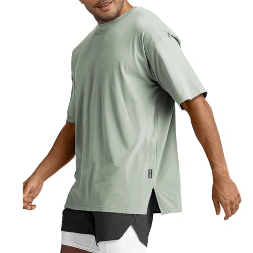 Opomelo Men's Oversized Workout T-Shirts Gym Lightweight Quick Dry Tee