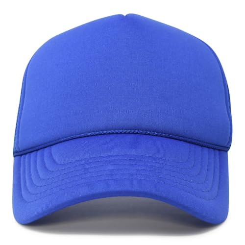 Image of Trucker Hat Mesh Cap Solid Colors Lightweight with Adjustable Strap Small Braid
