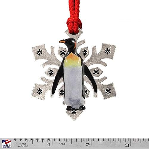Creative Pewter Designs Penguin Christmas Bird Ornaments,Hand Painted BP078SF, Topper, Decorative Birds, Made in America image 2