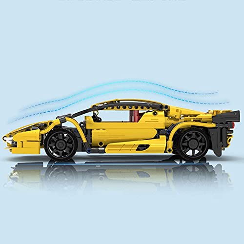 FYHCY Technik Ferngesteuert Sportwagen Bausatz, CADA C51055, 456 Klemmbausteine 2,4G/APP Rennwagen Bausteine mit Motoren… – Bild 8