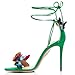 IvoireCh Women's Heels Stiletto Sandals with Butterfly Ankle Wrap, Open Toe Suede Lace-up Dressy High Heel Pumps for Wedding Party