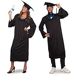 Folat 64070 Akademischer Talar Schüler und Studenten Doktorhut mit Quaste (Einheitsgrösse), unisex-adult, One Size