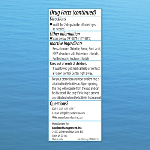 Focus Vision Supplements - Focus Pi Post-Injection Eye Drops (10Ml Bottle) – Support Macular Health, Lubricating Eye Drops, Long Lasting Hydration #TOP2