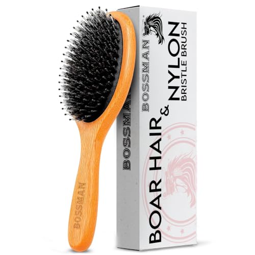 Bossman Oval Boar & Nylon Brush