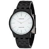  KIENZLE 1822 Herren Armbanduhr Funk Zifferblatt weiß Edelstahl schwarz Modell DW-00160