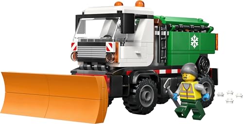 Image of LEGO City Snowplow Truck Toy Vehicle - Model Truck Building Kit with Driver Minifigure - 60490