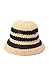 Kate Spade New York Women's Striped Spade Cloche Hat, Stylish Fashion Accessory Cap for Summer