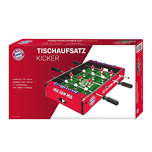 FC Bayern München Tischkicker für Kinder - Tischaufsatzkicker im Offiziellen FC Bayern München Design für Groß und Klein I Spielfeldmaße: 40,5 x 29,5 cm – Bild 8