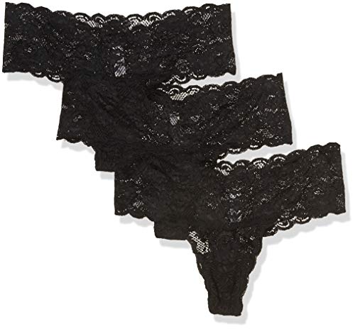 Cosabella Women's Never Say Never Comfy Thongs 3 Pack, Blk Blk Blk, Black, L-XL