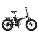 Nilox X5 Pro E-Bike, Elektrofahrrad mit Fat-Reifen, bis zu 60 km Reichweite, max. 25 km/h, 36 V 250 W Motor, herausnehmbarer 36 V – 10 Ah Akku, Fat-Reifen 20' x 4', Shimano 6-Gang-Schaltung