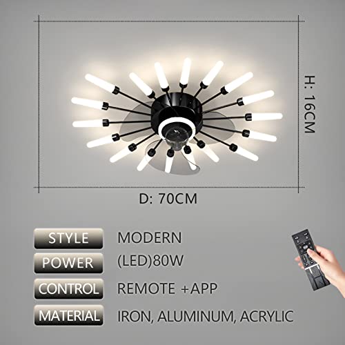 Ventilateur de plafond avec des lampes telecommande LED DC reversible salon - 4