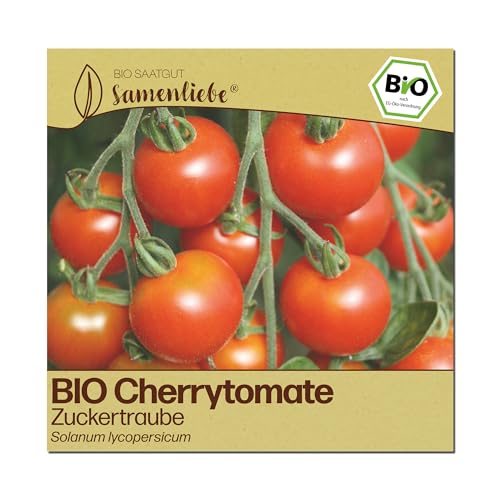 Samenliebe BIO Cherrytomaten Samen | Tomate Zuckertraube - sehr süß & klein - samenfestes BIO Saatgut