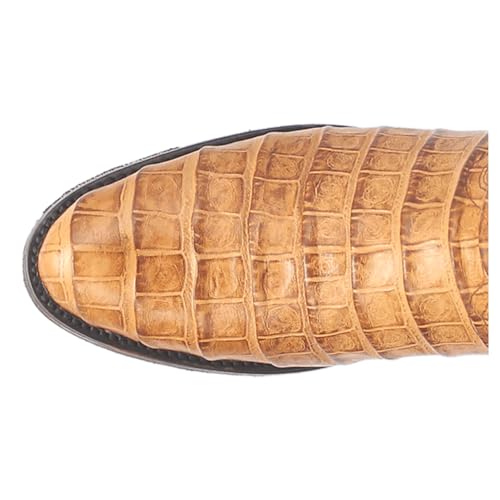 Dingo Mens Trail Boss Alligator Embroidered Round Toe Pull On Casual Boots Mid Calf - Black4