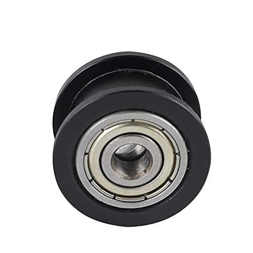 Lysee 3D Printer Parts & Accessories - 1/4Pcs Smooth Idler Pulley Wheel Kit with Bearing for POM 3D Printer AS99 - (Color: Black)