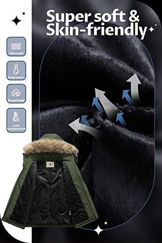 Creatmo Us Boys Winter Coats Lightweight Water-Resistant Windproof Hooded Down Alternatives Quilted Jacket Army Green 14-16 #TOP2
