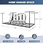 4X8FT Overhead Garage Storage Rack, 26"-40" Height Adjustable Garage Ceiling Storage Racks, Heavy Duty Metal Overhead Storage Organizer System, 750LBS Weight Capacity - Image 2
