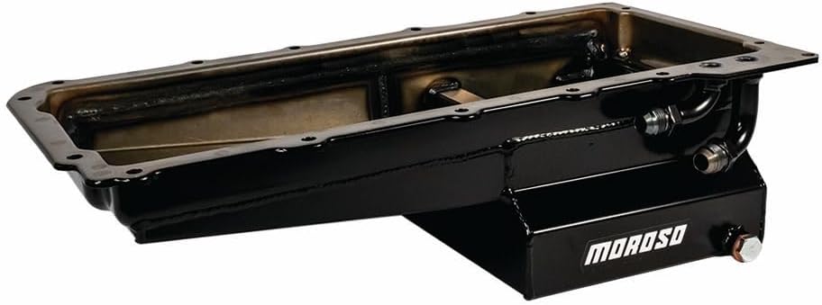 Moroso 20141 Steel Oil Pan, Fits GM LS Engines w/early GM Swaps, Remote Oil Filter Design